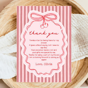 Love in the air Bow Bridal Shower Thank You Card