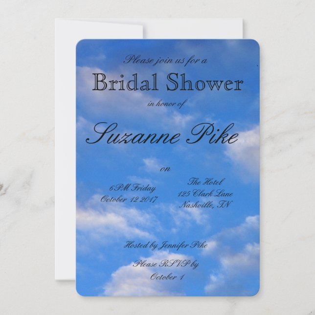 Love in the Air Bridal Shower Invitation (Front)