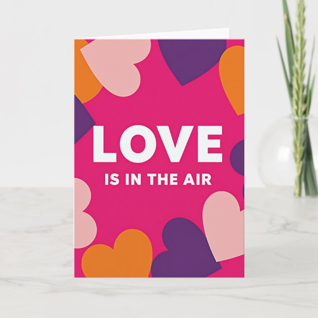 Love In The Air Hearts Card (Front)