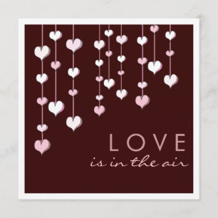 Love in the Air Hearts Engagement Party Invitation