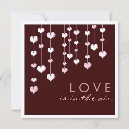 Love in the Air Hearts Engagement Party Invitation