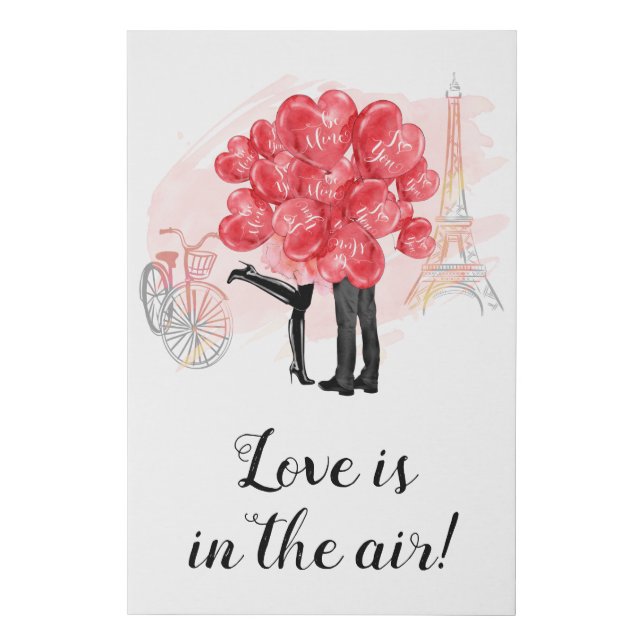 Love in the Air Romantic Faux Canvas Print (Front)