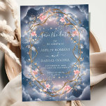 Love in the Air Sparkly Floral Save The Date Invitation<br><div class="desc">Elegant,  modern,  and delicate Mystical Love in the Air Sparkly Floral Save The Date wedding invitation that you can customize with your info to make it furthermore special. The romantic minimalist design features lovely and elegant calligraphy on a Beautiful background with a clean and simple look.</div>