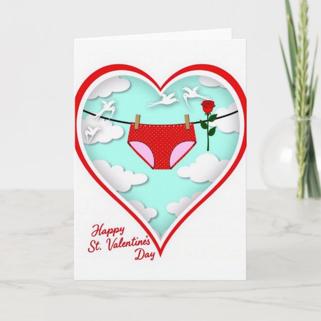 Love In The Air Valentines Day Card (Front)