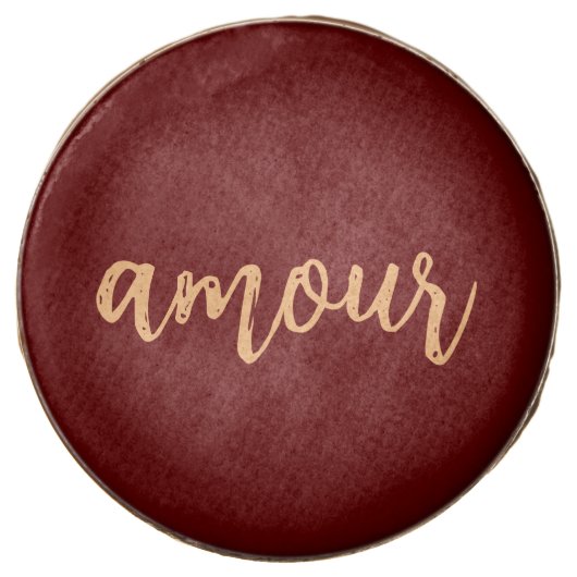 Love in the French Language Amour Chocolate Covered Oreo (Front)