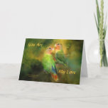 Love In The Golden Mist Valentine's Day ArtCard Holiday Card