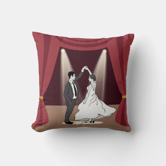Love in the Limelight Throw Pillow (Front)