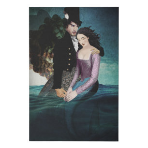Love in three dimensions faux canvas print