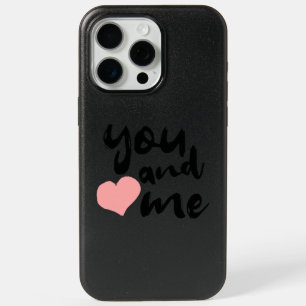 Love in Two Words You and Me. Valentines Day iPhone 15 Pro Max Case