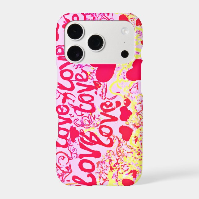 Love in Vibrant Color Pattern Iphone Case (Back)