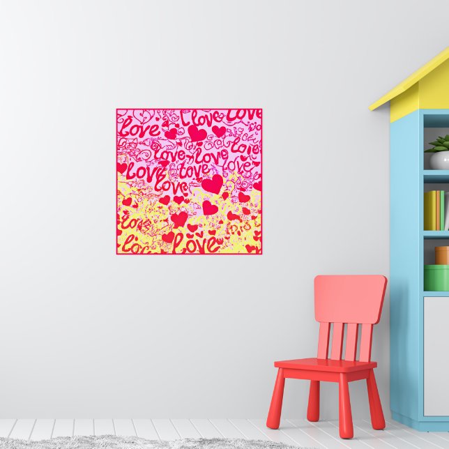 Love in Vibrant Color Pattern Poster (Nursery 1)