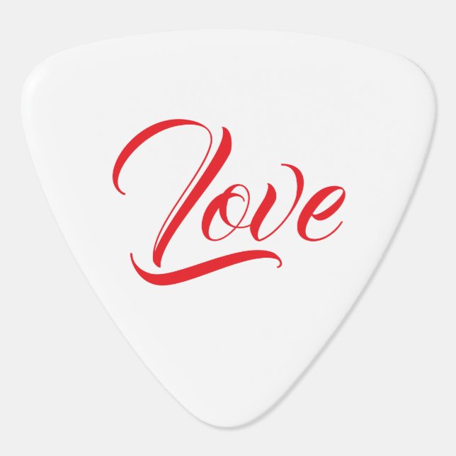 Love in White & Red: Guitar Pick (Back)