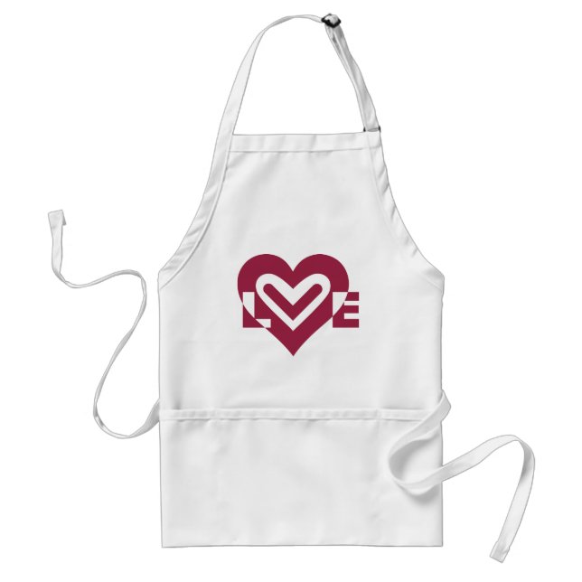 Love in Wine Purple Adult Apron (Front)