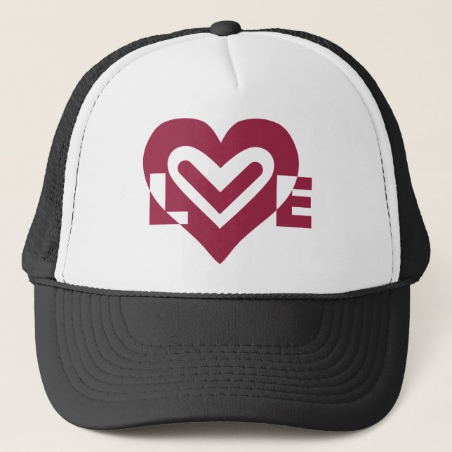 Love in Wine Purple Trucker Hat (Front)