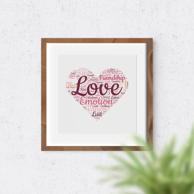 Love in words. Romantic typography. Poster (Creator Uploaded)