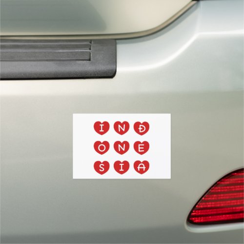 love indonesia car magnet