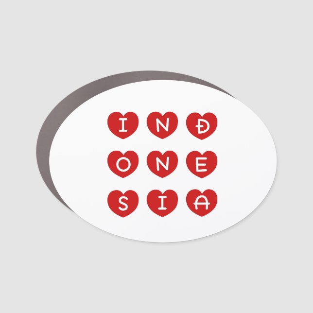 love indonesia car magnet (Front)