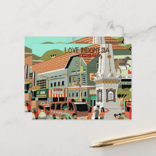 LOVE INDONESIA POSTCARD