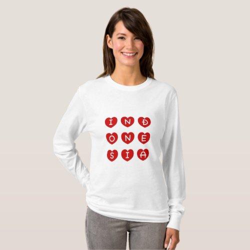 Love Indonesia t_shirts Indonesian womens tops
