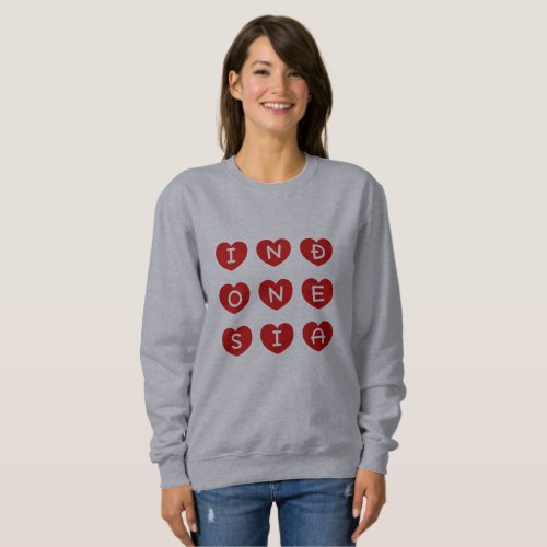 Love Indonesia tshirts Indonesian womens tops