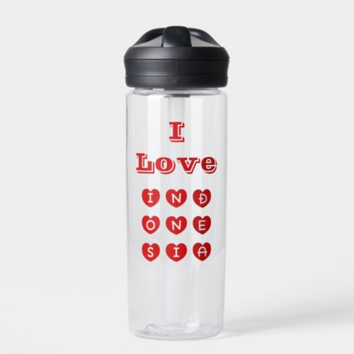 Love Indonesia  Water Bottle