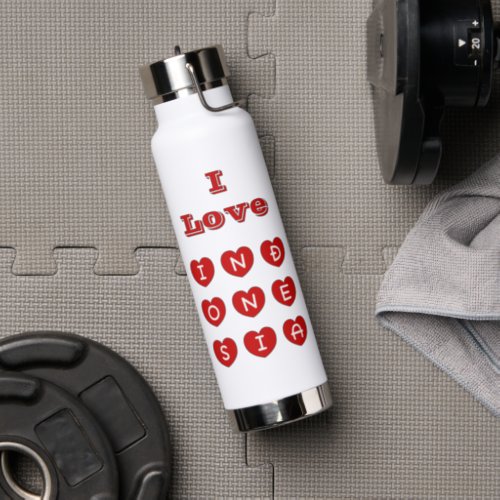 Love Indonesia  Water Bottle