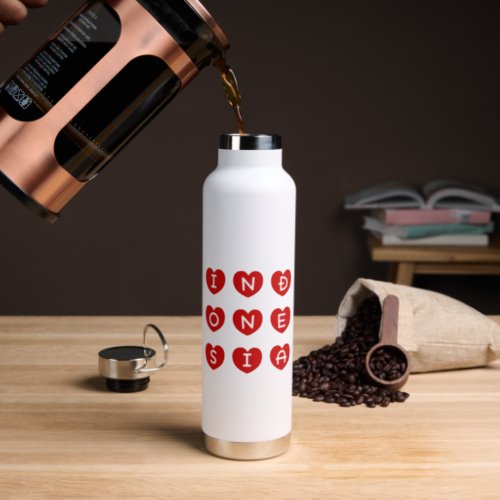 Love Indonesia  Water Bottle