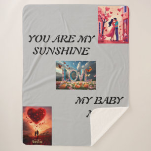 Love-Infused Comfort, Valentine's Day Bedsheet Sherpa Blanket