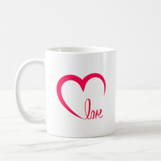 Love-Infused Heart Design Coffee Mug