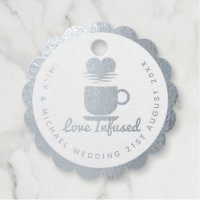 Love Infused Wedding Bridal Baby Shower Thank You Foil Favor Tags