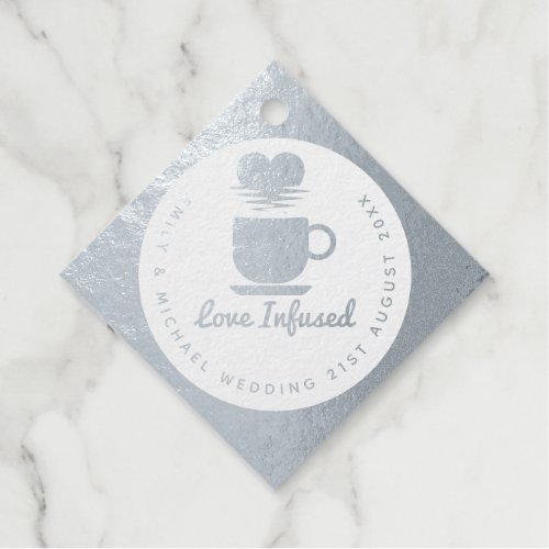 Love Infused Wedding Bridal Baby Shower Thank You Foil Favor Tags