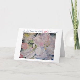 Love Inspiration Floral Art Greeting Card
