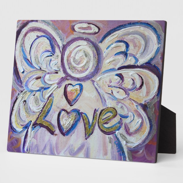 Love Inspirational Angel Painting Poem Plaque (Side)