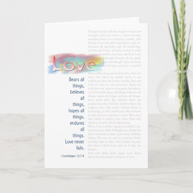 Love Inspirational Greeting Card (Front)
