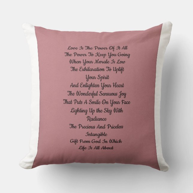Love Inspirational Throw Pillow (Front)