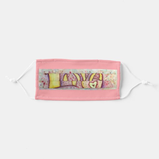 Love Inspirational Word Art Custom Face Masks (Front, Folded)