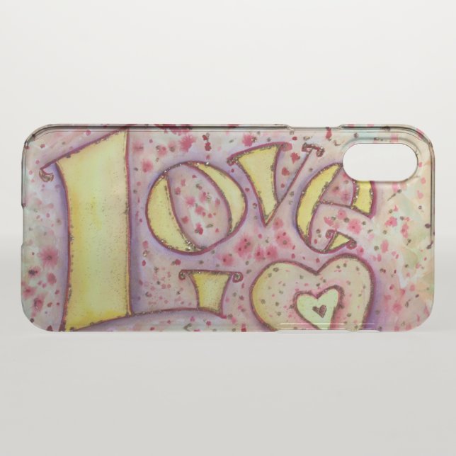 Love Inspirational Word Custom Art iPhone Case (Back (Horizontal))