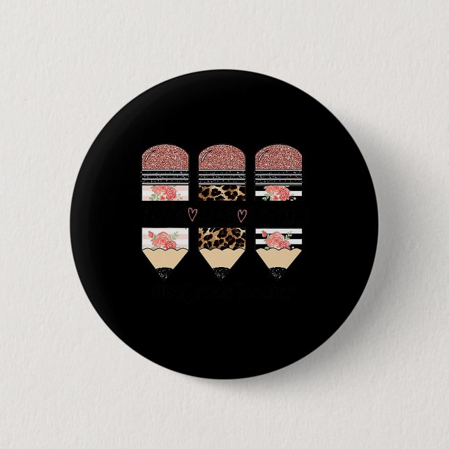 Love Inspire 1st Grade Teacher Crayon  Button (Front)