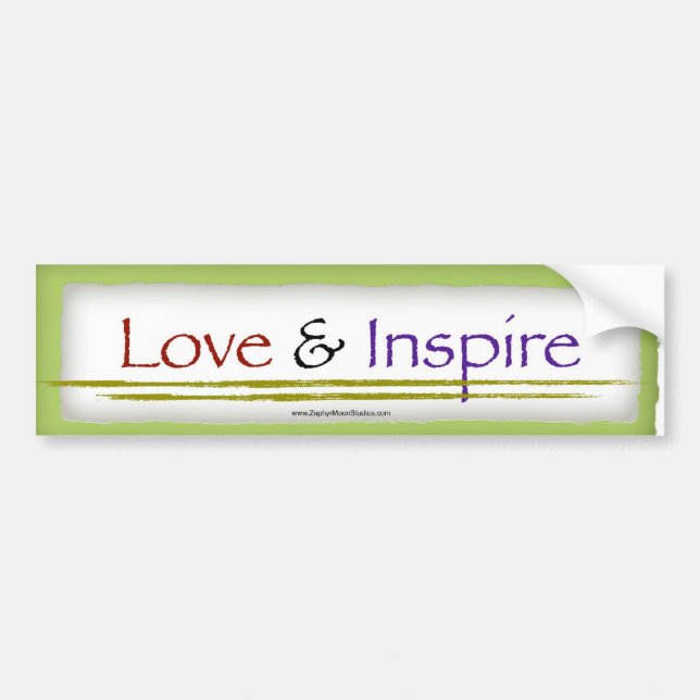 "Love & Inspire" Bumper Sticker (Front)