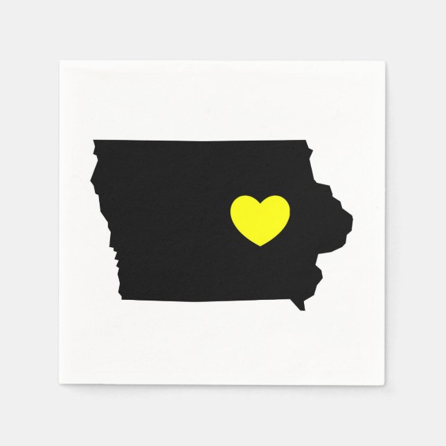 Love Iowa - Hawkeye State Napkins (Front)