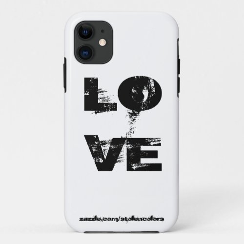 Love Iphone Black And White iPhone 11 Case