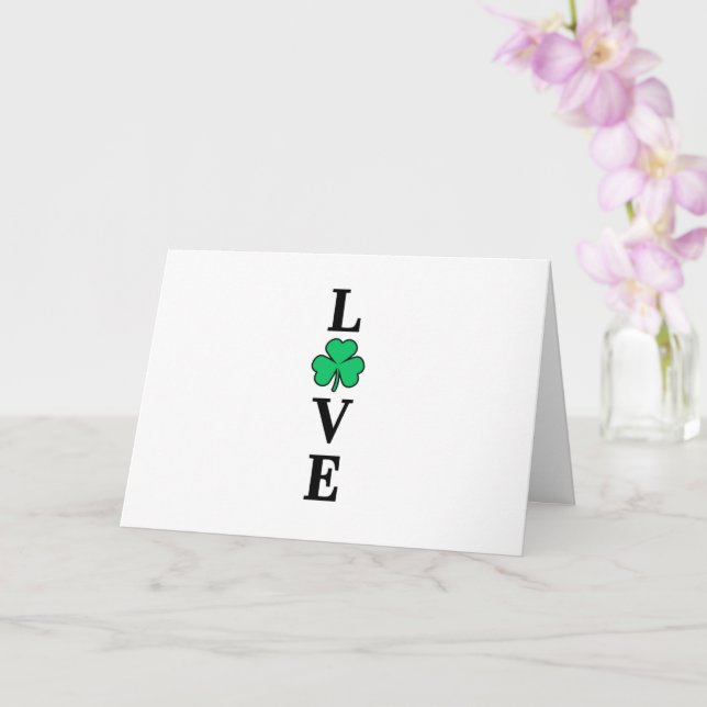 LOVE Ireland Clover Shamrock Minimal All Purpose Card (Orchid)