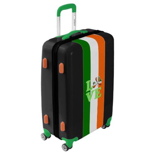 Love Ireland Irish Flag Shamrock Designer Luggage