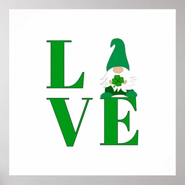 Love Irish Gnome Poster (Front)