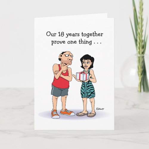 Love Is 18th Wedding Anniversary Card