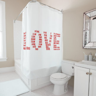 Love is... 1 Corinthians 13:4-8 Bible verse Shower Curtain