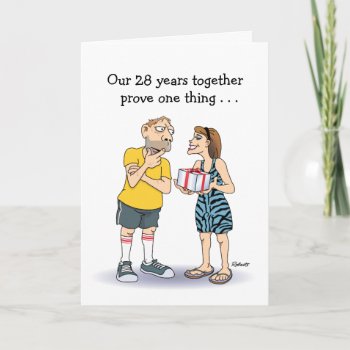 Love Is 28th Wedding Anniversary Card by TomR1953 at Zazzle