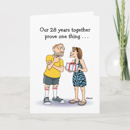Love Is 28th Wedding Anniversary Card