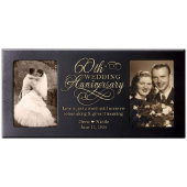 Love Is 60th Anniversary Black Double Photo Frame (Front)