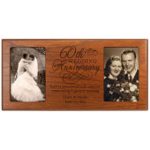 Love Is 60th Anniversary Cherry Double Photo Frame (Front)